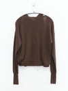OUDE WAAG 25 Fall/Winter Faux Two-Piece Wool Knit Cardigan OW-OW-25AW-KT16W1BR440-KF Coffee Brown